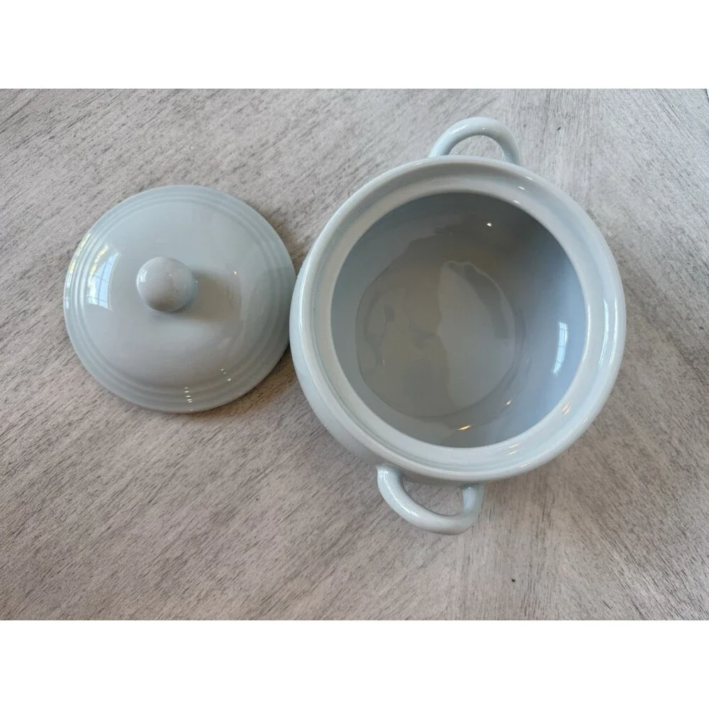 Japanese Celadon Blue-Large Tureen Covered Pot‎ Vintage Signed